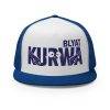 Casquette Trucker Premium  | KURWA BLYAT – Bleu