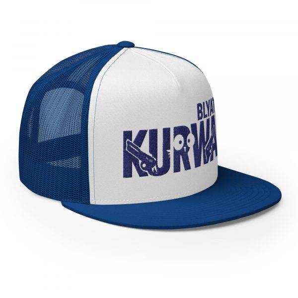 Casquette Trucker Premium  | KURWA BLYAT – Bleu