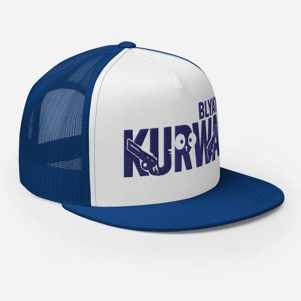 Casquette Trucker Premium  | KURWA BLYAT – Bleu