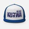 Casquette Trucker Premium  | KURWA BLYAT – Bleu