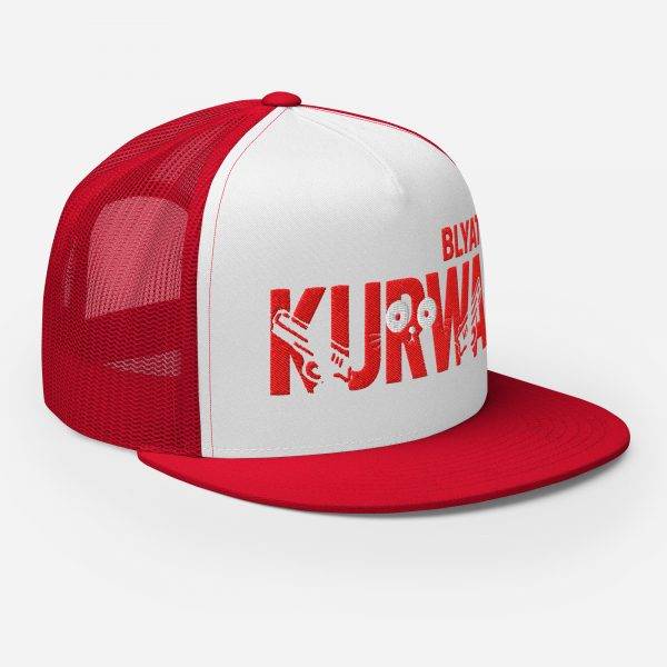 Casquette Trucker Premium  | KURWA BLYAT – Rouge