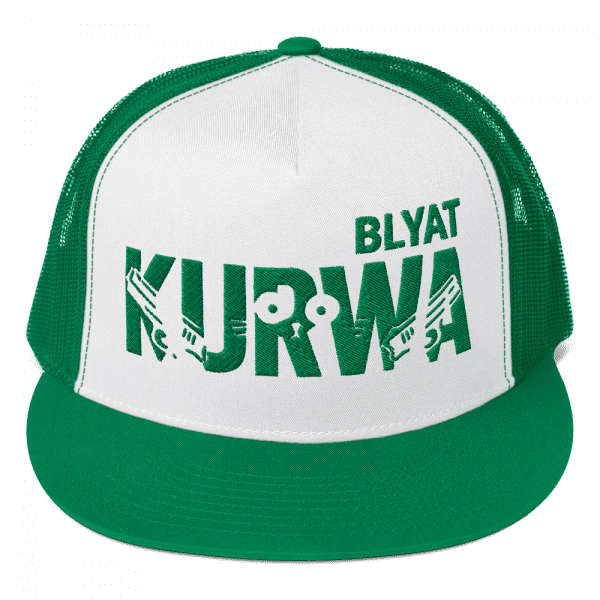 Casquette Trucker Premium  | KURWA BLYAT – Vert