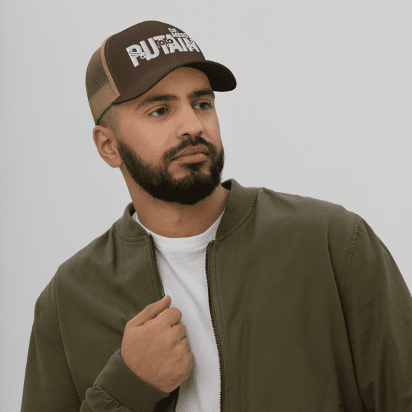 Casquette Trucker Rétro Marron | PUTAIN DE MERDE