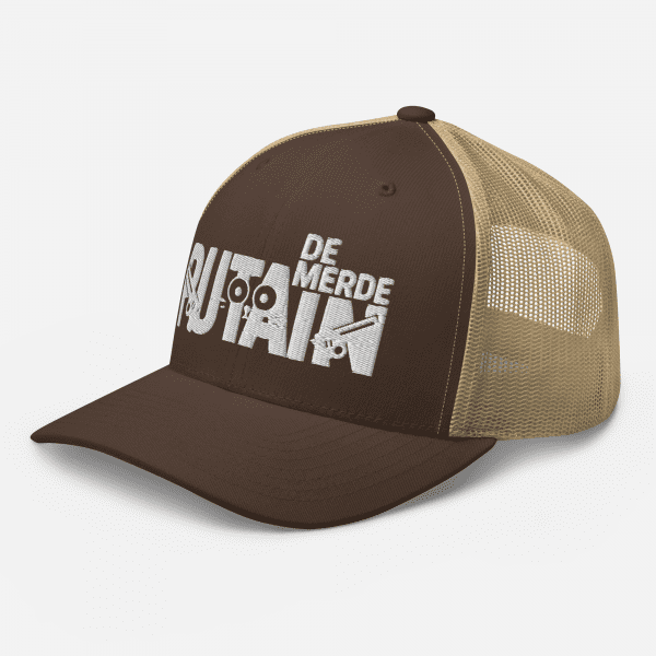 Casquette Trucker Rétro Marron | PUTAIN DE MERDE