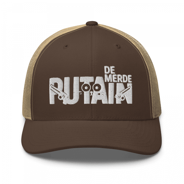 Casquette Trucker Rétro Marron | PUTAIN DE MERDE