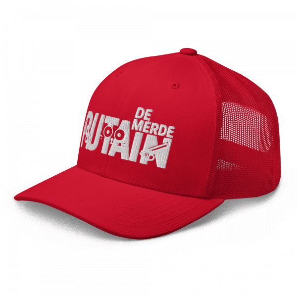 Casquette Trucker Rétro Rouge | PUTAIN DE MERDE
